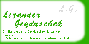 lizander geyduschek business card